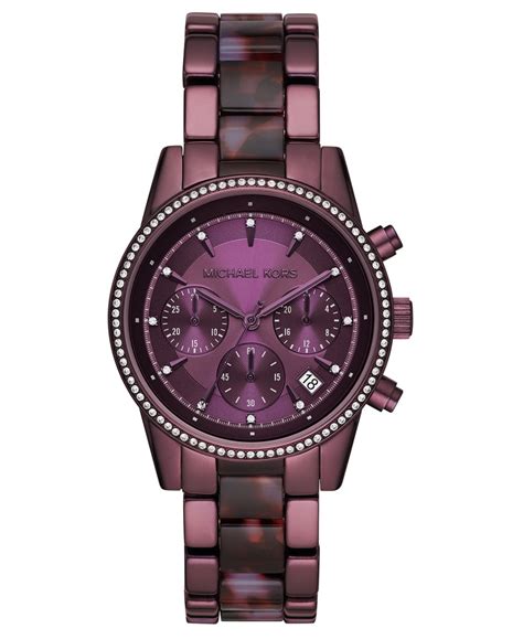 all purple michael kors watch|Michael Kors purple watch.